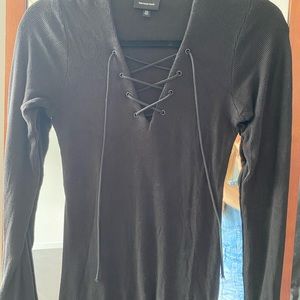 Who What Wear Tie Up Shirt XS